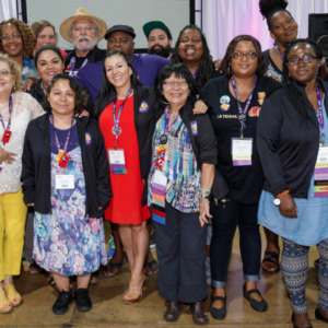 A group of Black, Indigenous, Latinx, and Asian SEIU members